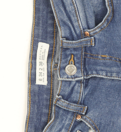 Denim Co. Women's Blue Skinny Distressed Jeans Size 6