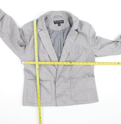 Miss Selfridge Women's Grey Size 14 Tailored Jersey Blazer