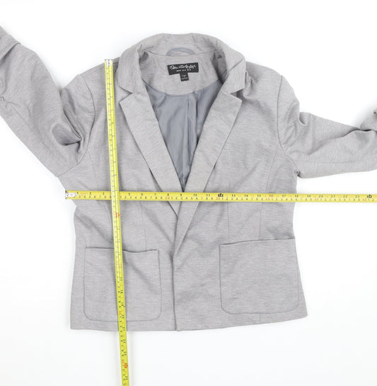 Miss Selfridge Women's Grey Size 14 Tailored Jersey Blazer
