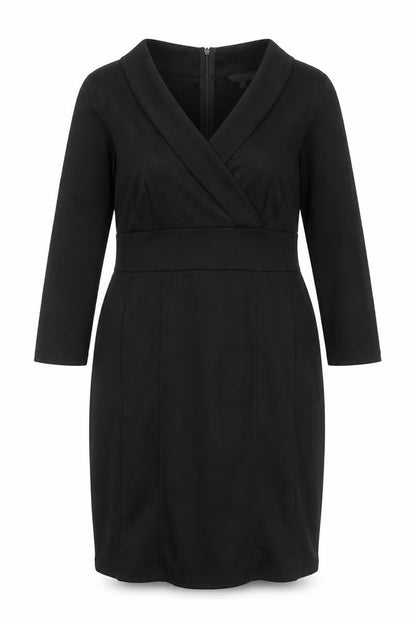 Dunnes Women’s Black V-Neck Sheath Knee Length Work Dress Size 18