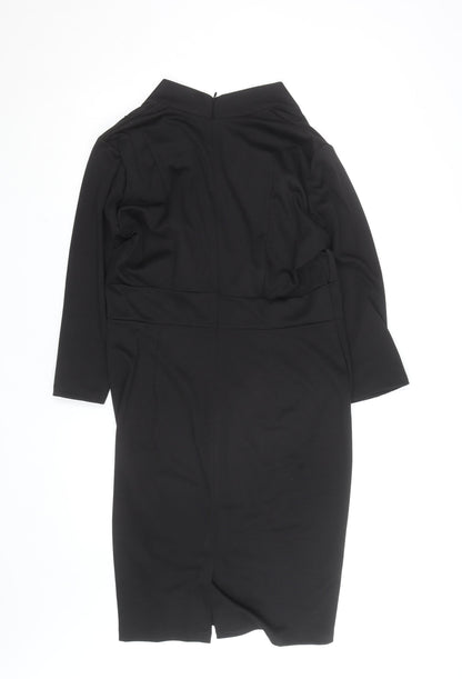 Dunnes Women’s Black V-Neck Sheath Knee Length Work Dress Size 18