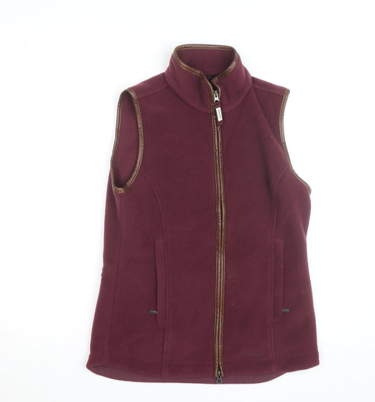 Schöffel Men's Red Fleece Bodywarmer Waistcoat M Outdoor Zip Front
