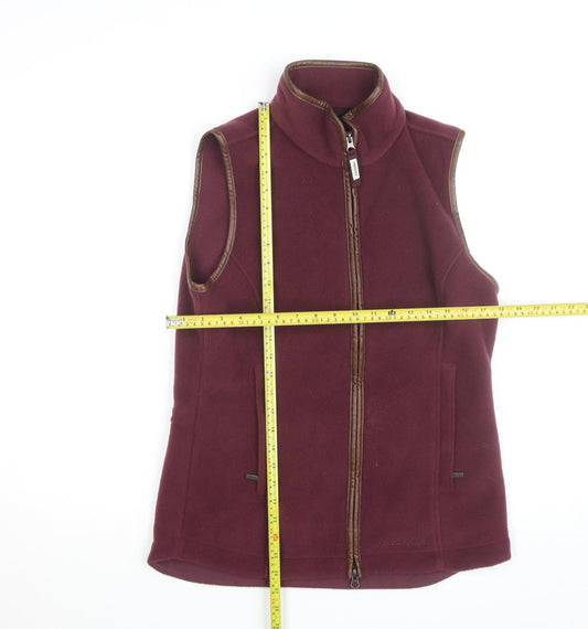 Schöffel Men's Red Fleece Bodywarmer Waistcoat M Outdoor Zip Front