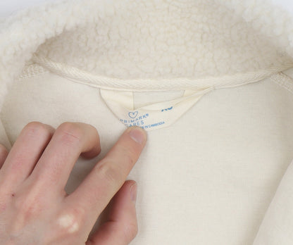 Primark Women Ivory Fleece Zip Waistcoat Bodywarmer Size M