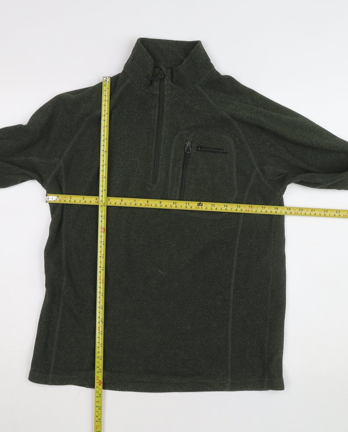 Mountain Warehouse Men's Green Fleece Half Zip Jacket Size S