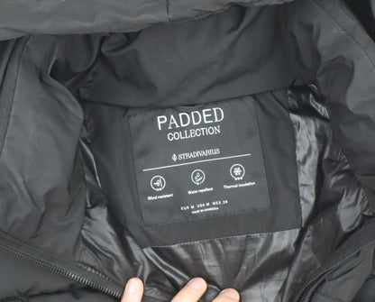 Stradivarius Women Black Size 12 Puffer Jacket Hooded Short