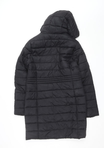 Primark Women’s Black XS Long Hooded Puffer Coat