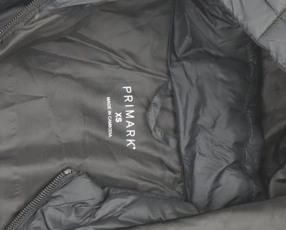 Primark Women’s Black XS Long Hooded Puffer Coat