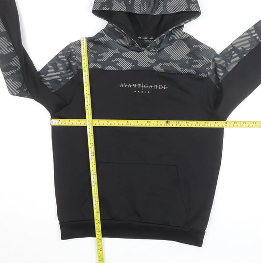Avant Garde Paris Boys Black Camo Pullover Hoodie 11-12 Years