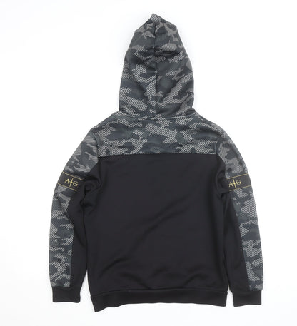 Avant Garde Paris Boys Black Camo Pullover Hoodie 11-12 Years