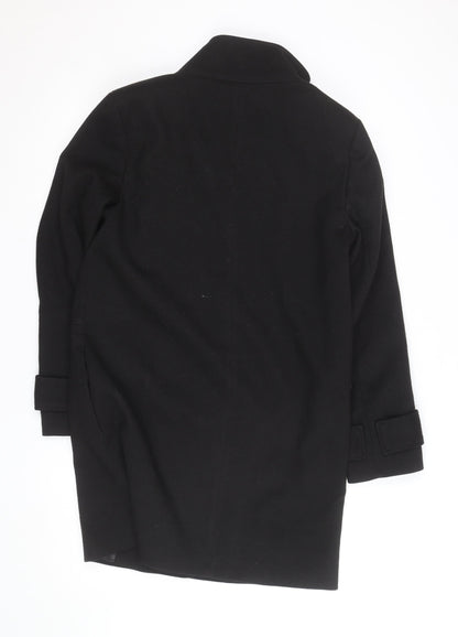 Debenhams Women’s Black Mid-Length Coat Size 10 Classic Overcoat