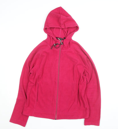 F.lli Campagnolo Women's Pink Hooded Fleece Jacket Size 16