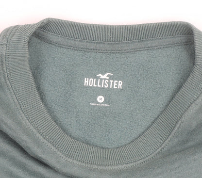 Hollister Womens Green Pullover Sweatshirt Medium Crew Neck Casual