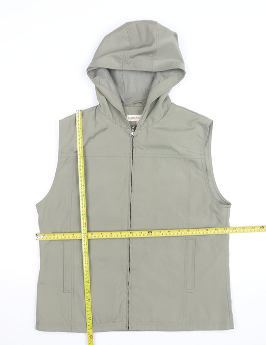 Carraig Donn Women’s Green Hooded Full Zip Waistcoat Size M