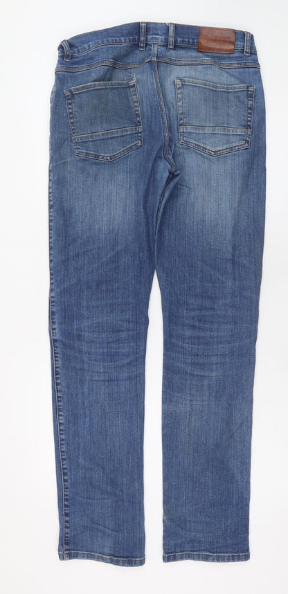 Benetti Men's Blue Light Wash Straight Fit Stretch Denim Jeans 34R