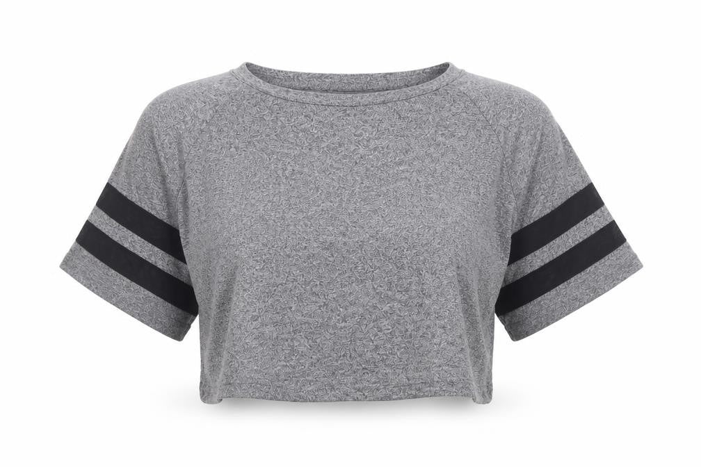 H&M Divided Women’s Grey Cropped Jersey T-Shirt Size S