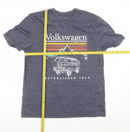 Volkswagen Men's Blue Graphic Short Sleeve T-Shirt Size L