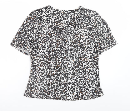 Next Women’s Multicoloured Animal Print Viscose Blouse Size 16