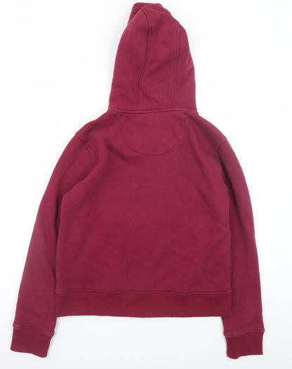 SoulCal & Co Women's Burgundy Full Zip Hoodie UK 12 Cotton Blend