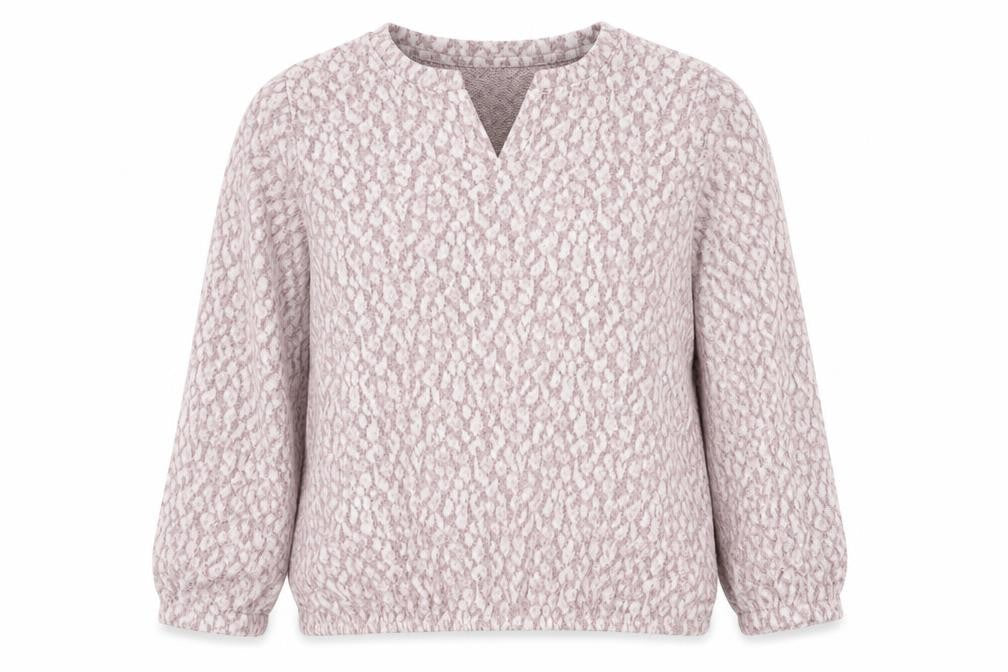 Bonmarché Women Pink Animal Print Knit Blouse Size 16