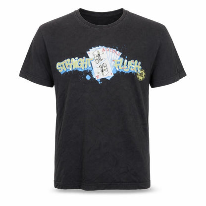 Adidas Men's Black Graphic Straight Flush T-Shirt Size M