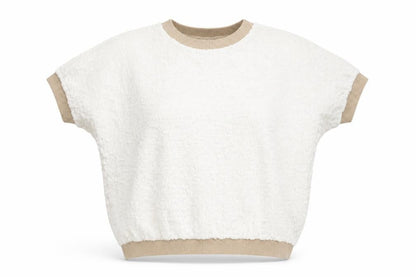 Gallery Women Ivory Short Sleeve Basic T-Shirt Size M