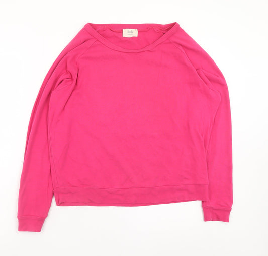 Hush Womens Pink Long Sleeve Cotton Basic T-Shirt Size S