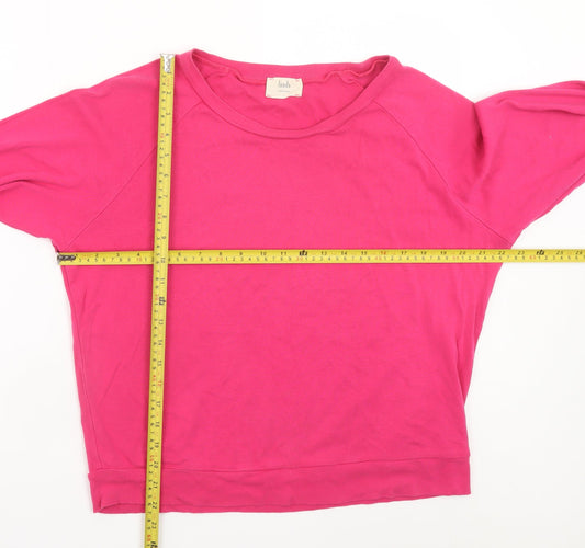 Hush Womens Pink Long Sleeve Cotton Basic T-Shirt Size S