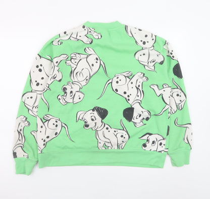 Disney Womens Green 101 Dalmatians Sweatshirt Size S 10/12