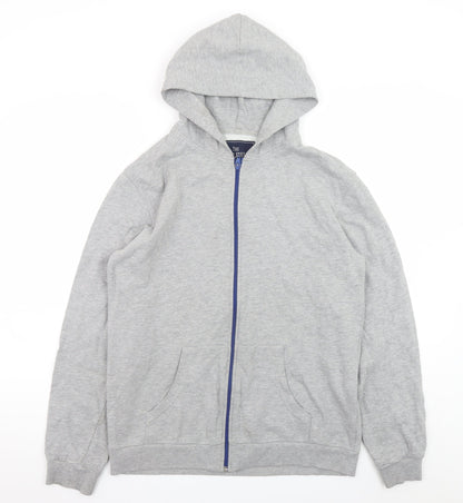 The Spitalfields Shirt Co. Men's Grey Full Zip Hoodie Size M
