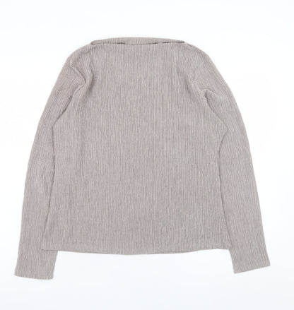 Dunnes Stores Women’s Beige Long Sleeve Basic Stretch Top Size 12