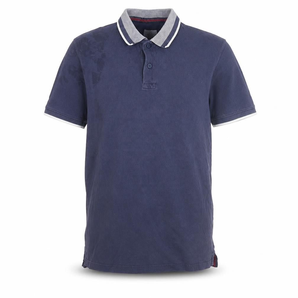 Next Men's Blue Cotton Short Sleeve Polo Shirt Size S