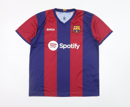 FC Barcelona Men's Multicoloured L Sports Football T-Shirt