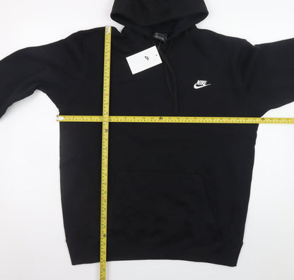 Nike Men's Black Pullover Hoodie L Regular Fit Fleece Sweatshirt
