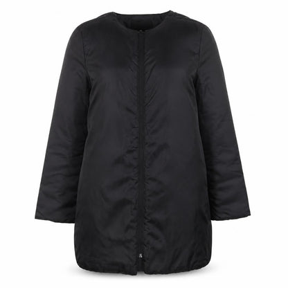 Zara Women Black Mid-Length Puffer Coat Size 12