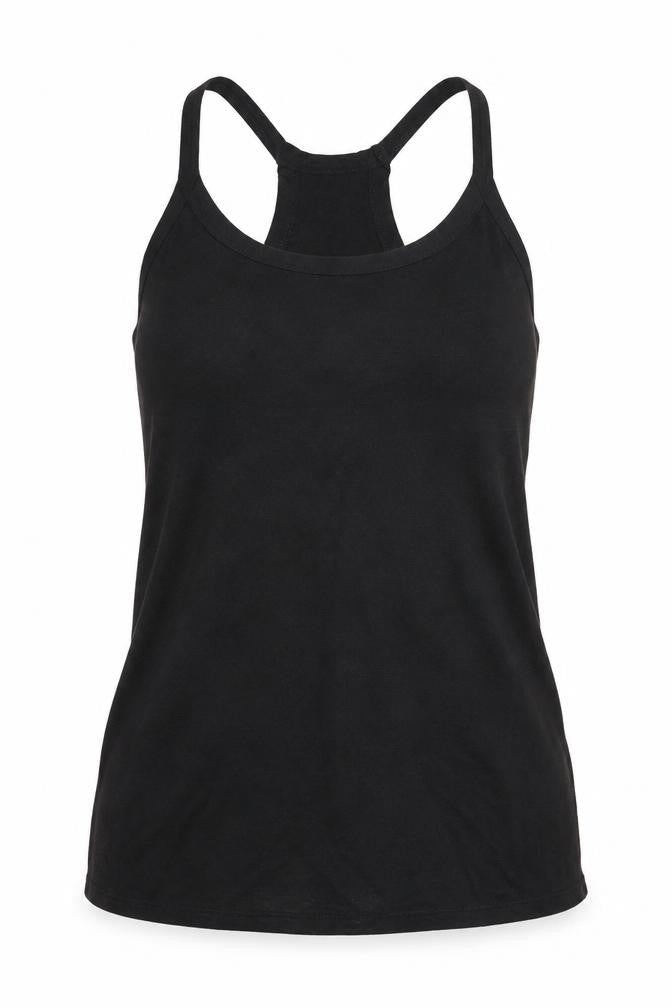 DKNY Women's Black High Neck Racerback Tank Top Size S