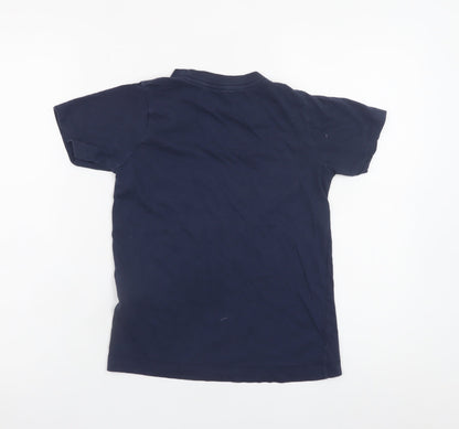 Nike Girls Navy Blue Just Do It Short Sleeve Cotton T-Shirt Size S 128-137cm
