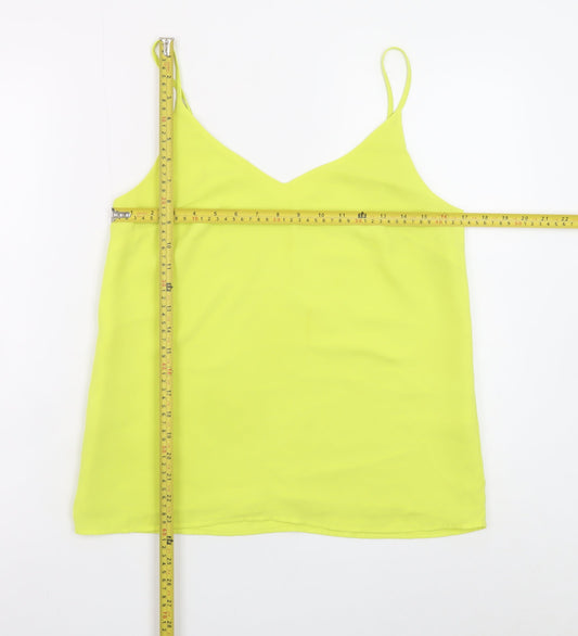 Oasis Womens Yellow V-Neck Camisole Tank Top Size 10