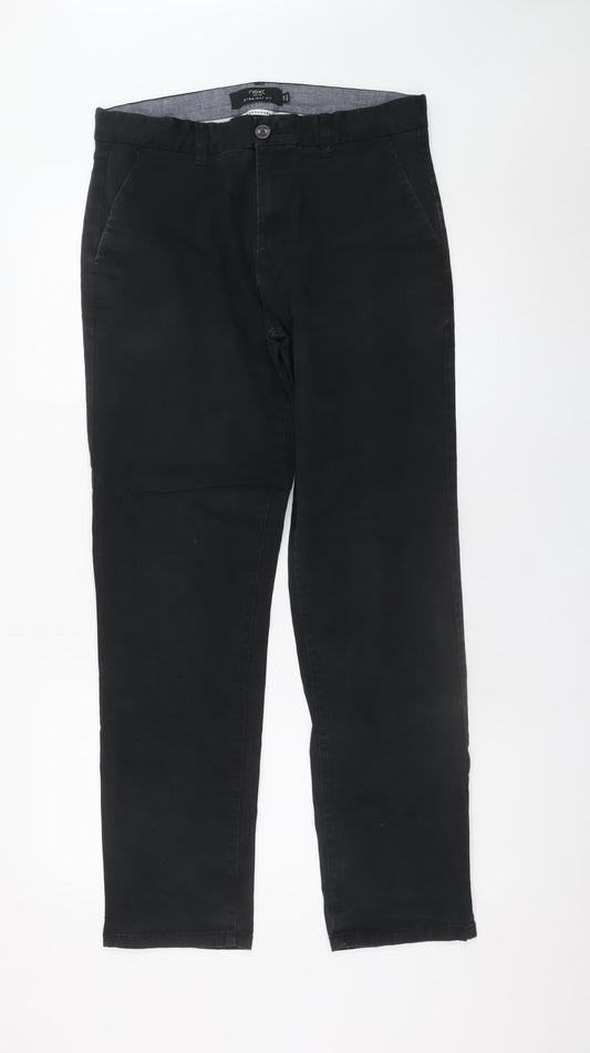 Next Men's Black Straight Fit Jeans 32R Regular Denim