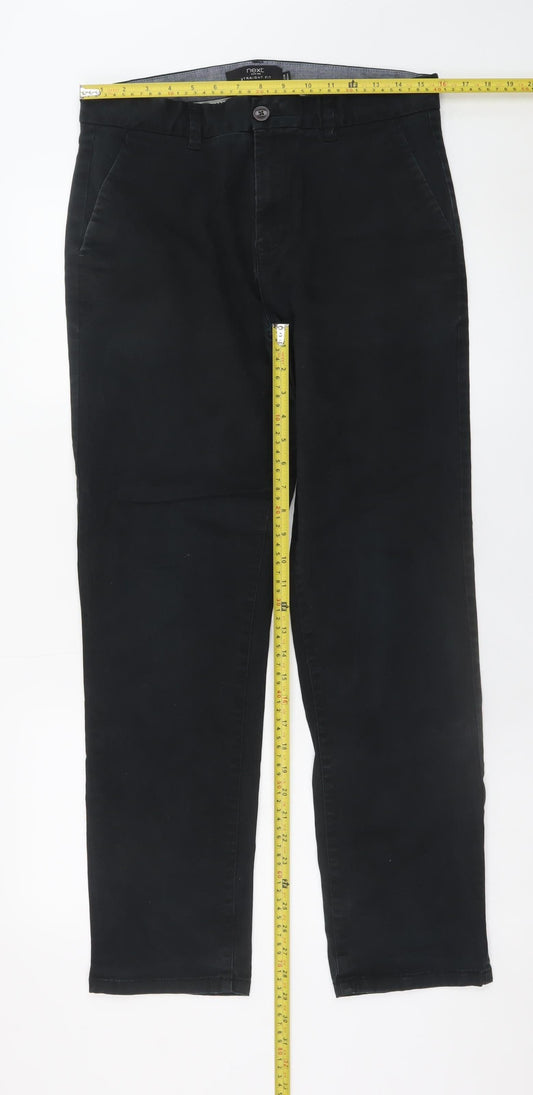 Next Men's Black Straight Fit Jeans 32R Regular Denim