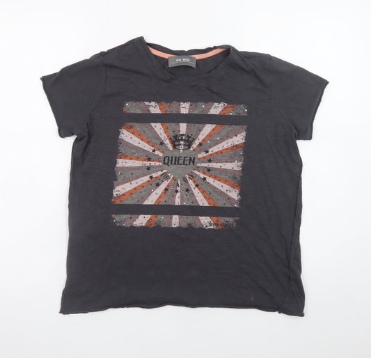 MOS MOSH Women's Black Graphic Sequin T-Shirt Size S