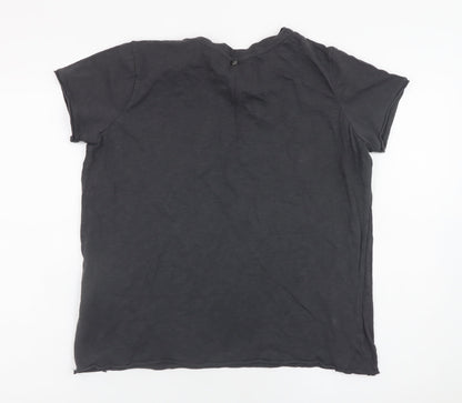 MOS MOSH Women's Black Graphic Sequin T-Shirt Size S