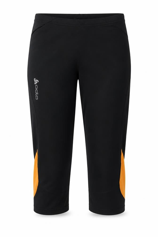 Odlo Womens Black Capri Leggings Medium Stretch Running Trousers