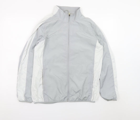 Pádras Harrington Men's Grey Full Zip Lightweight Windbreaker Jacket Size M