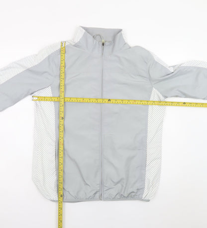 Pádras Harrington Men's Grey Full Zip Lightweight Windbreaker Jacket Size M