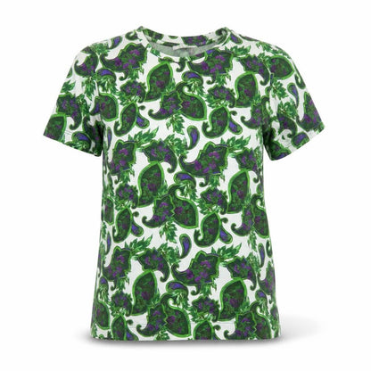 Sandro Women’s Multicoloured Paisley Cotton T-Shirt Size S