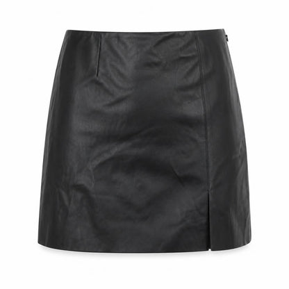 Noisy May Women's Black Faux Leather Short Pencil Skirt L