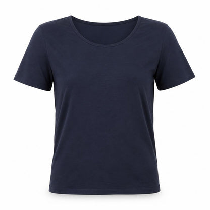 VILA Women's Blue Basic Short Sleeve Polyester T-Shirt XS