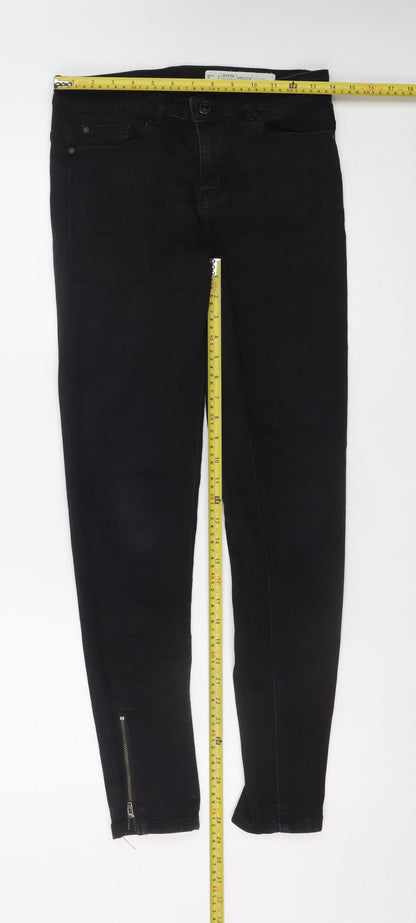 Esmara Women’s Black Super Skinny Jeans Size 12 Mid Rise Ankle Zip
