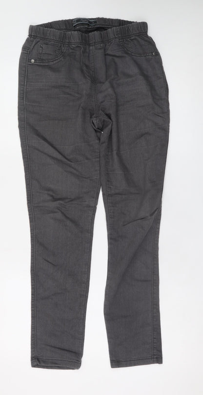 Tu Women’s Grey Jegging Jeans Size 12 Slim Fit Stretch Comfort